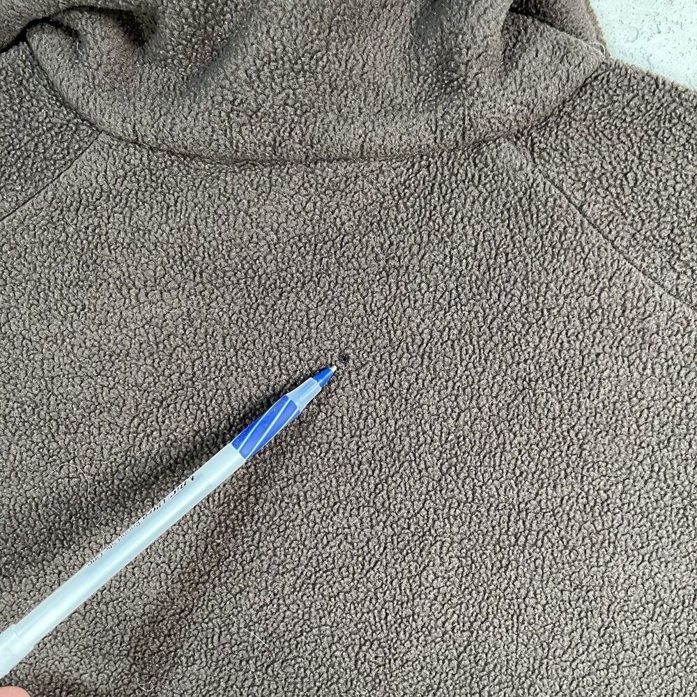 Columbia Womens Large Brown Quarter Zip Fleece Mock Neck Sweater Jacket - Picture 6 of 7